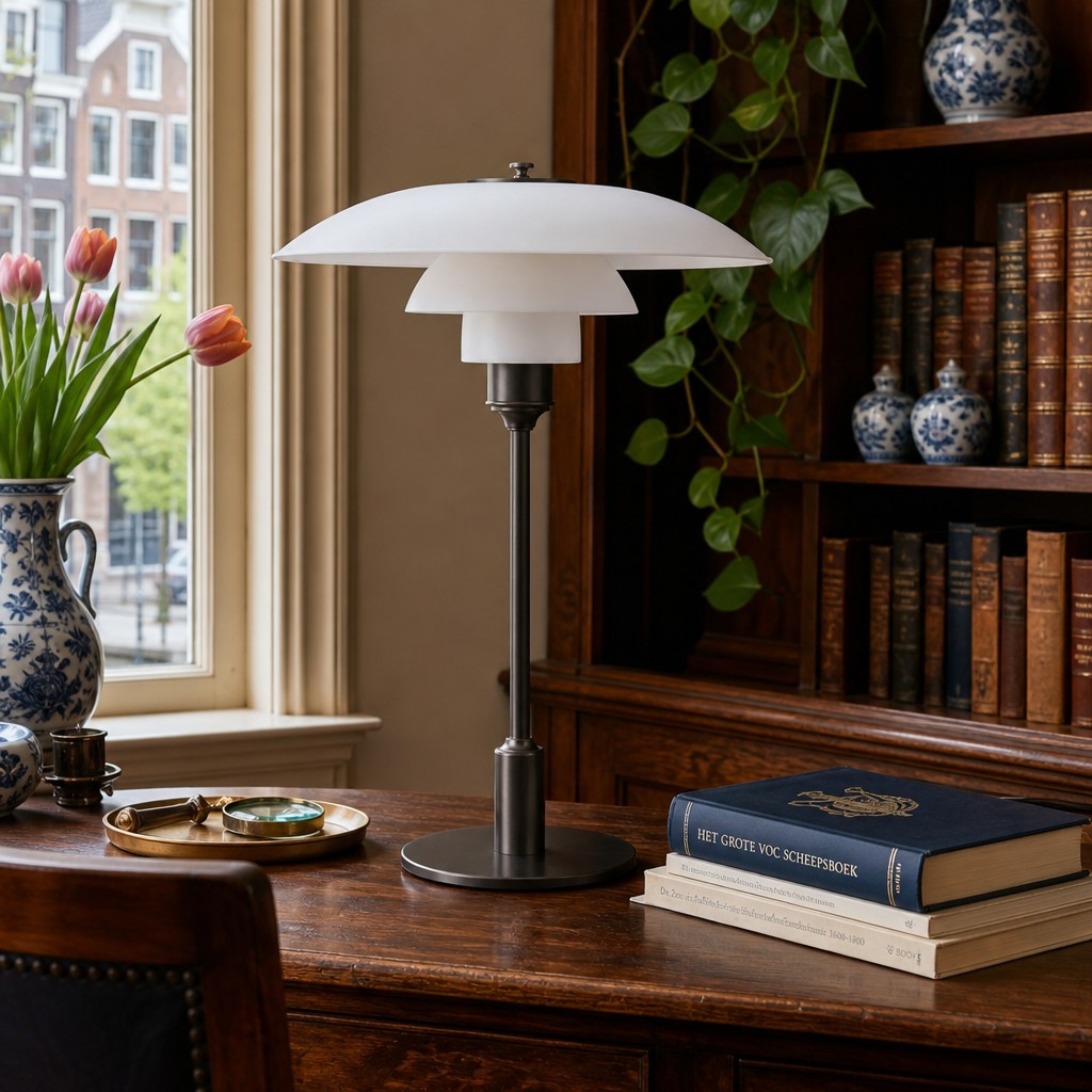 Layora-Lampe auf dem Schreibtisch
