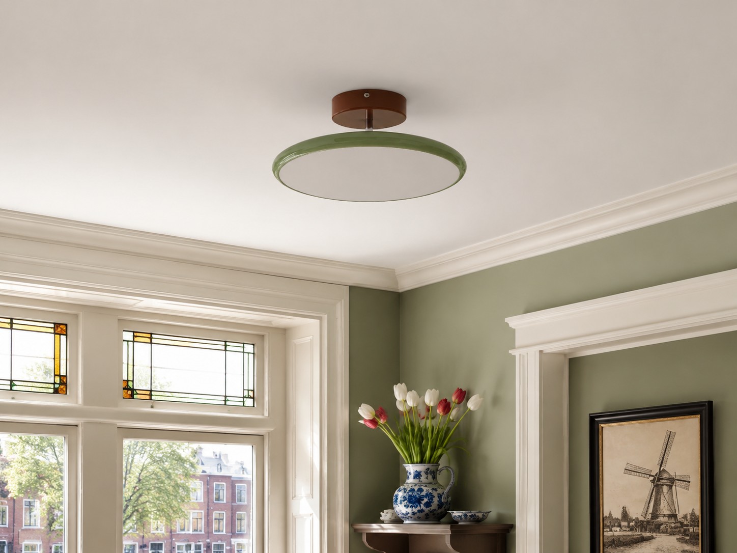Regulowana lampa sufitowa w salonie