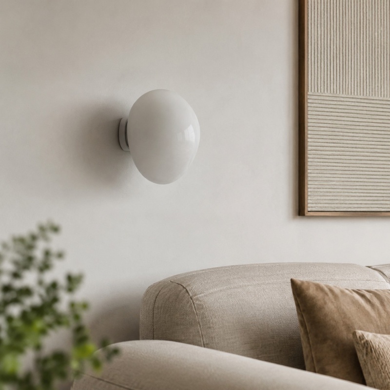 Stonea Pebble lamp in woonkamer