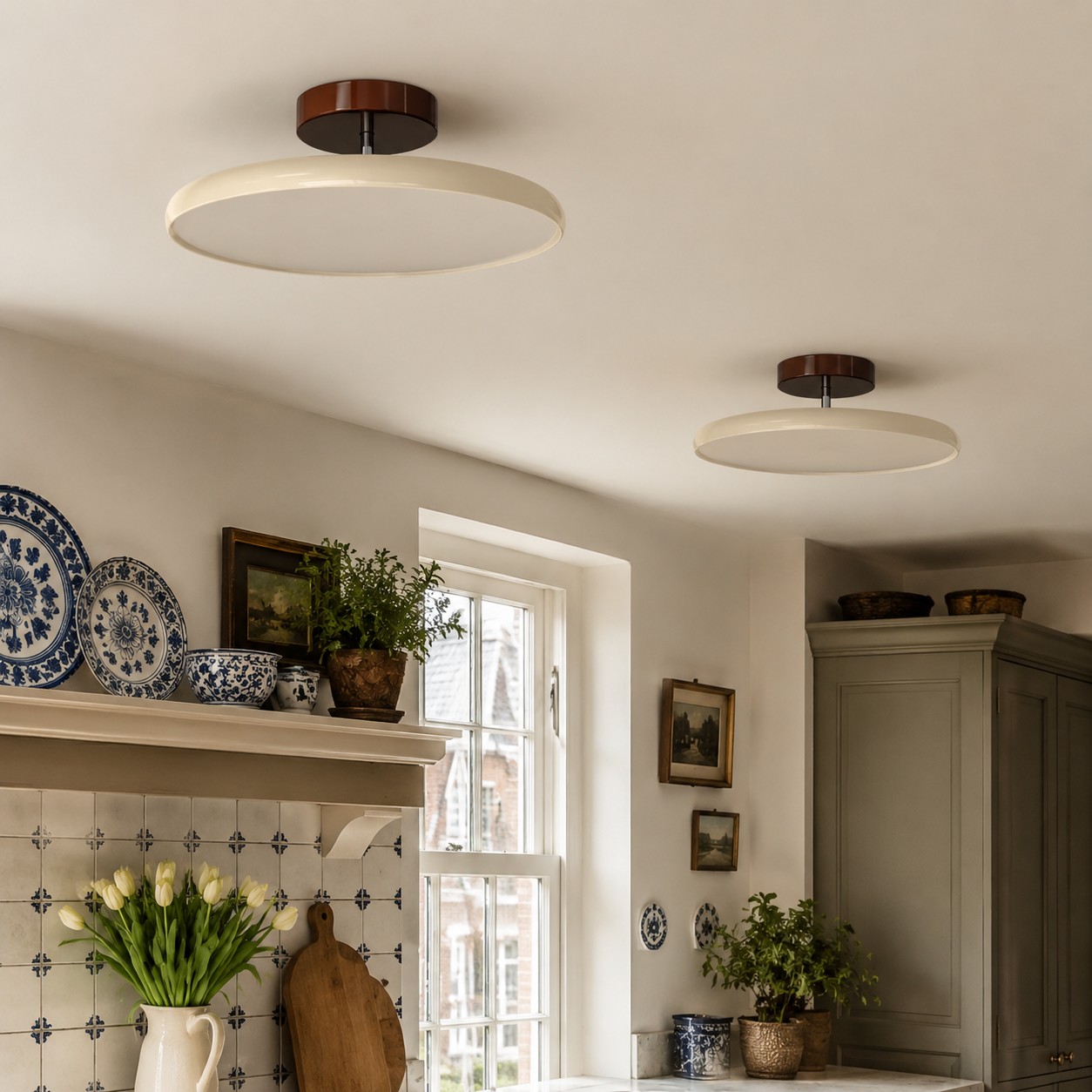 Lampa sufitowa w kuchni
