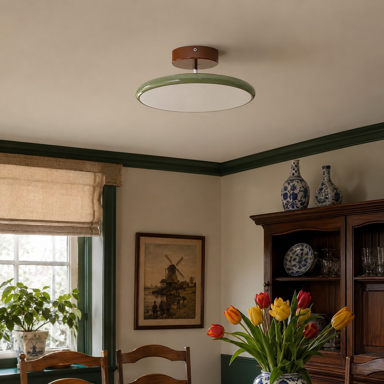 Lampa sufitowa w sypialni