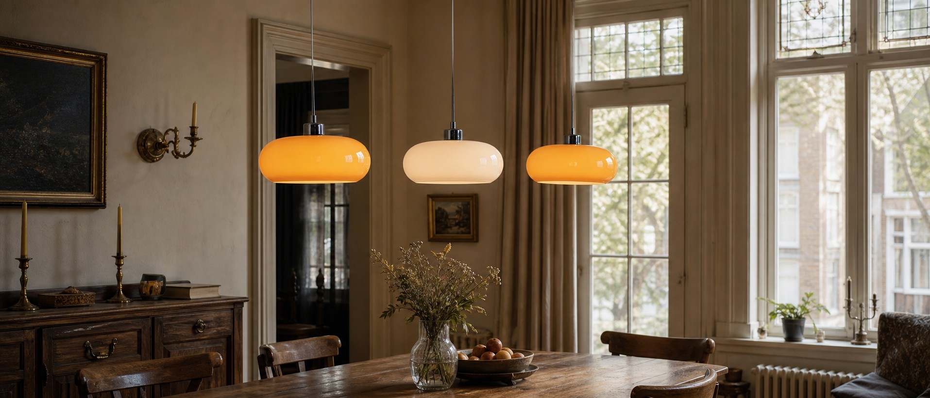 Suspension en verre Nordic Bauhaus
