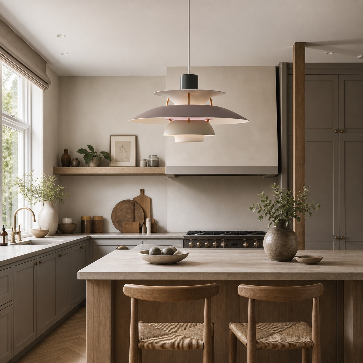 Witte hanglamp in de kamer