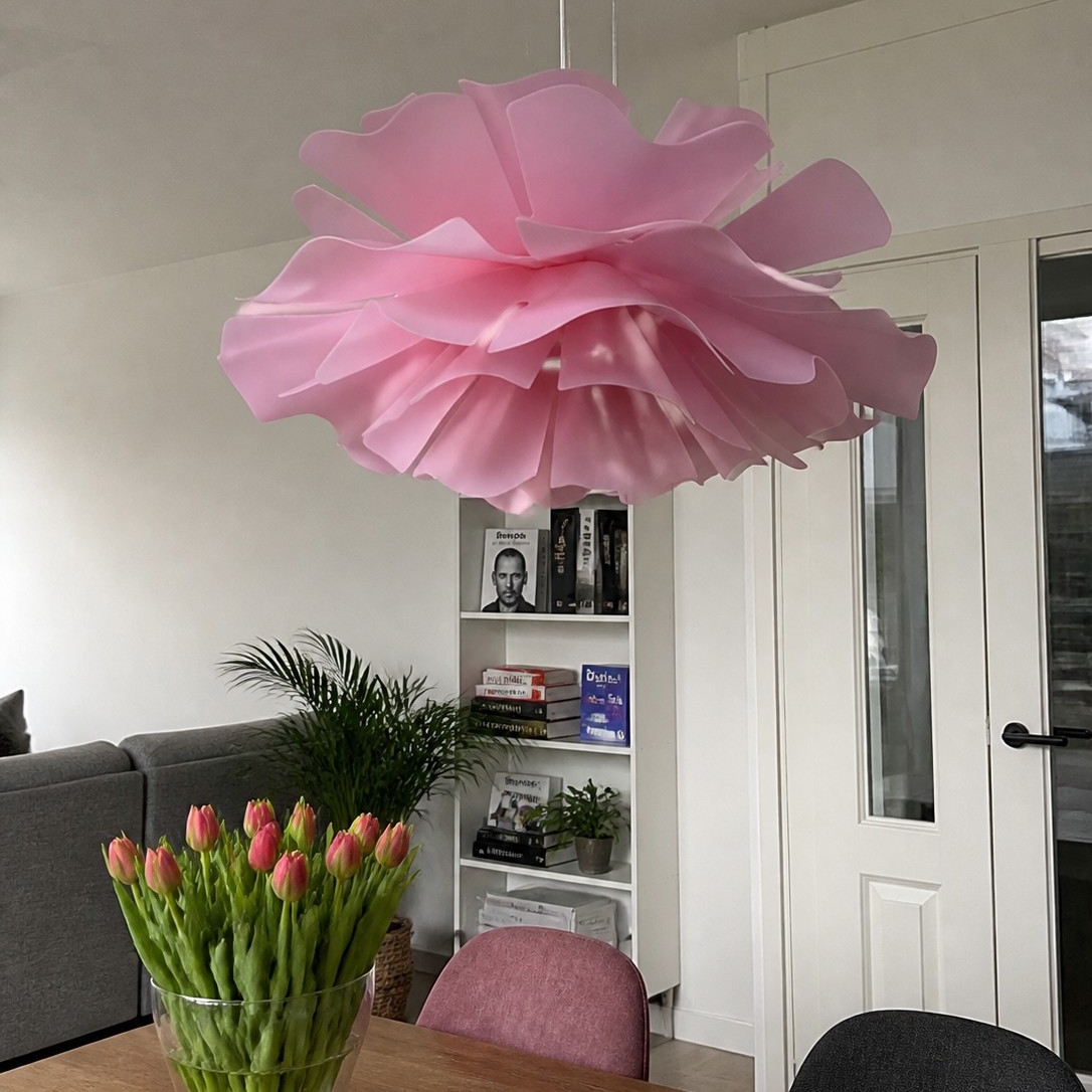 Fotorecensie groene lotus hanglamp