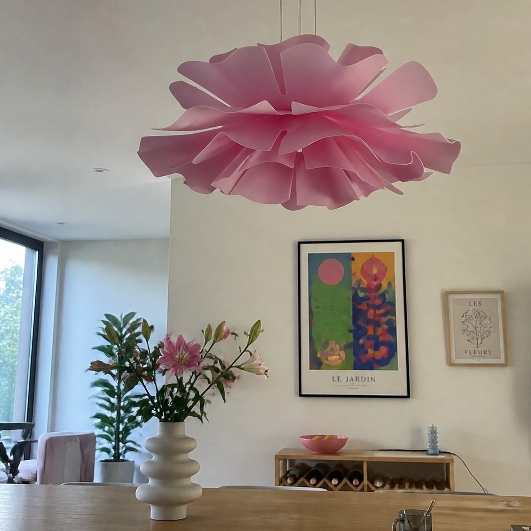 Fotorecensie gekleurde lotus hanglamp