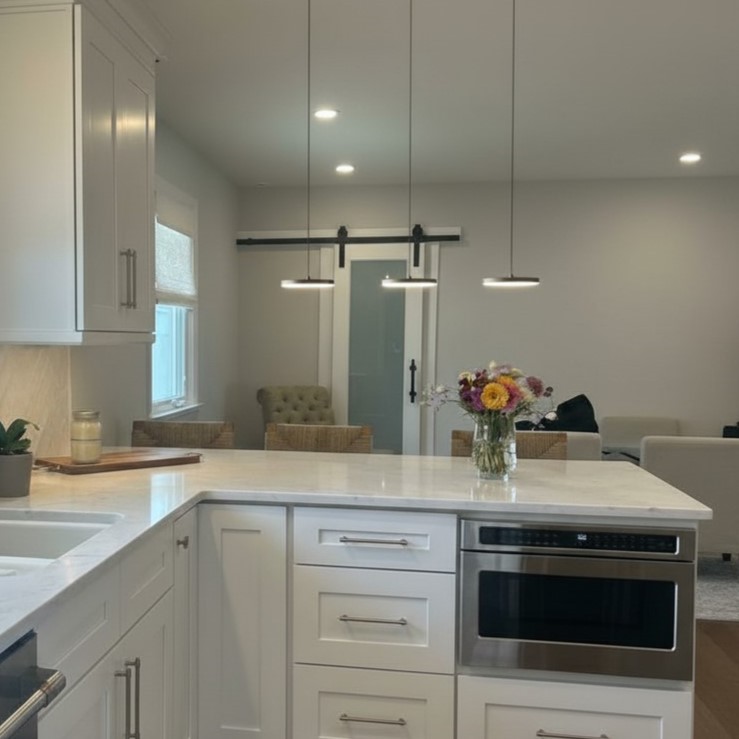 LED-hanglamp in een keuken