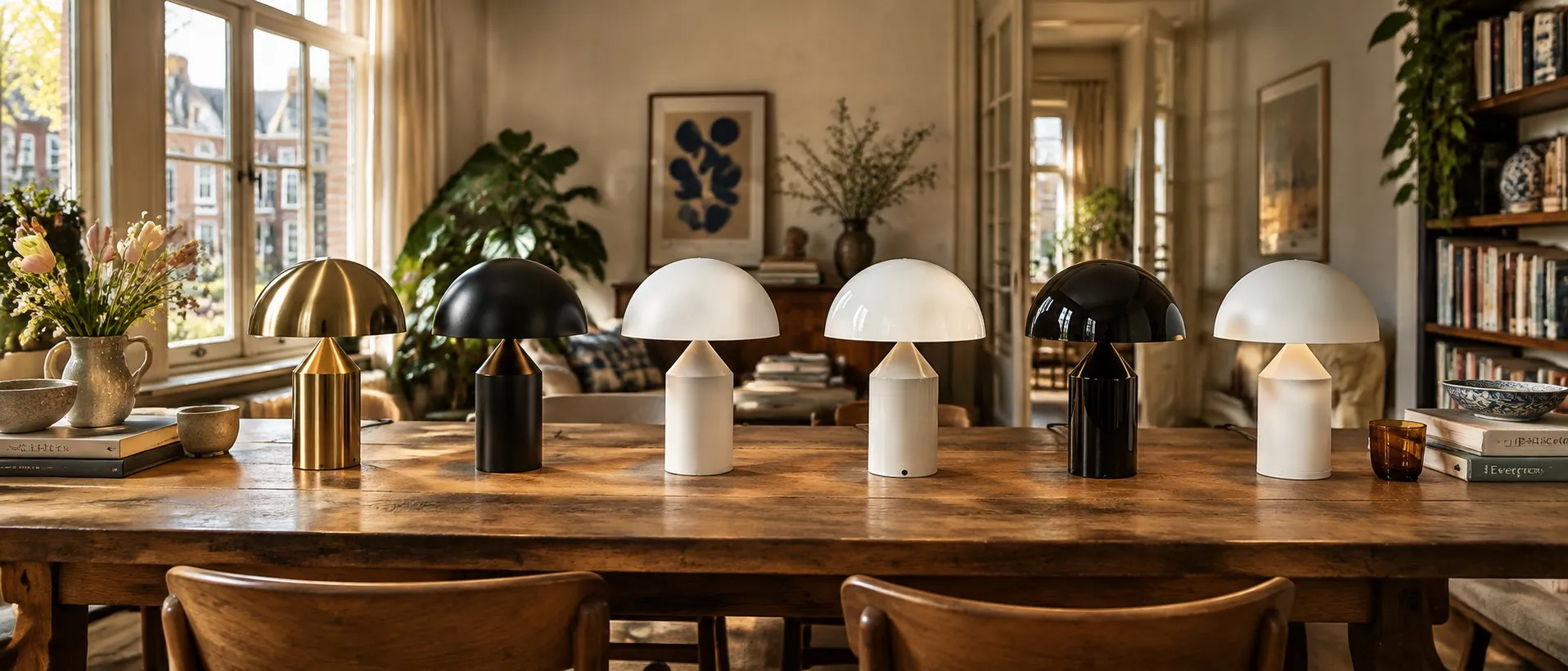 Mushroom metal table lamp