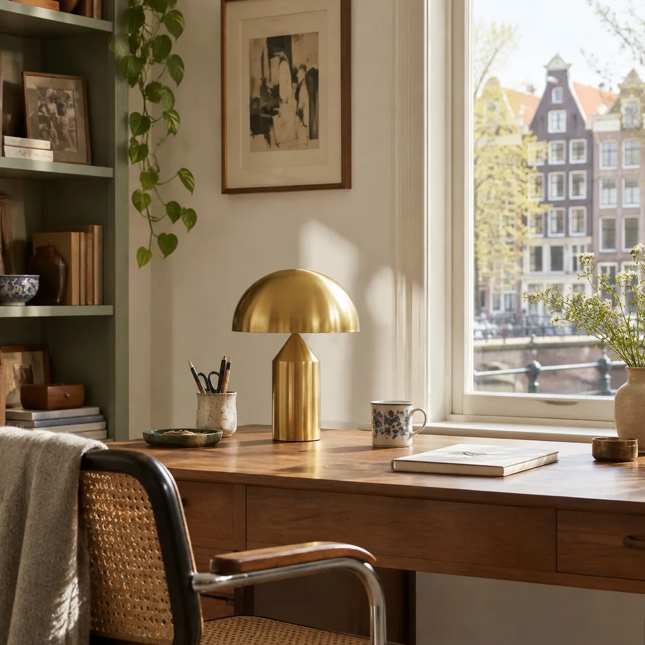 Lamp in a dining space