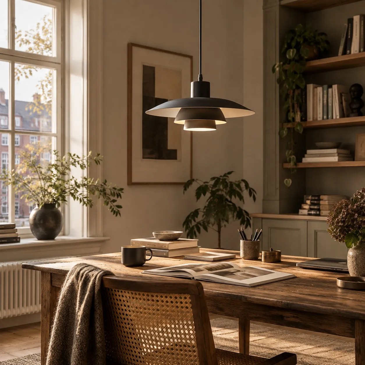 Pendelleuchte im Esszimmer