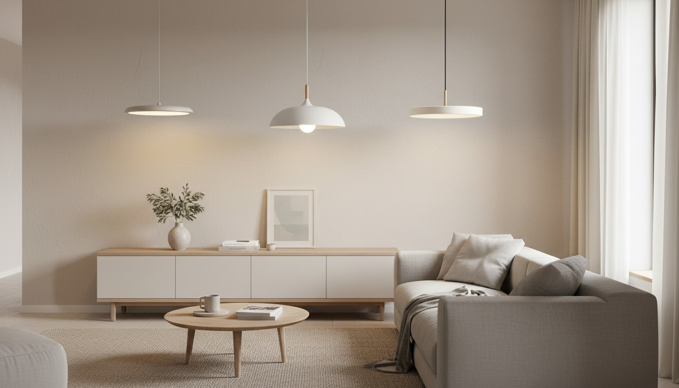 Scandinavische serie verlichting in woonkamer