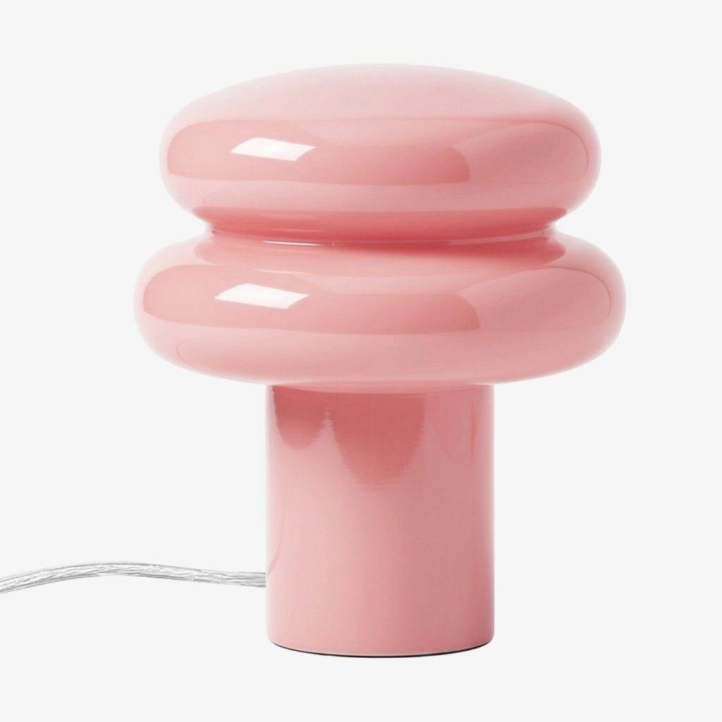 Roze opaalglazen lamp