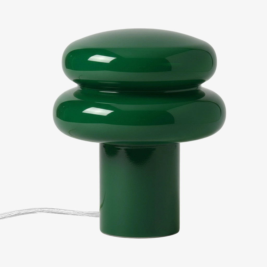 Donkergroene opaalglazen lamp