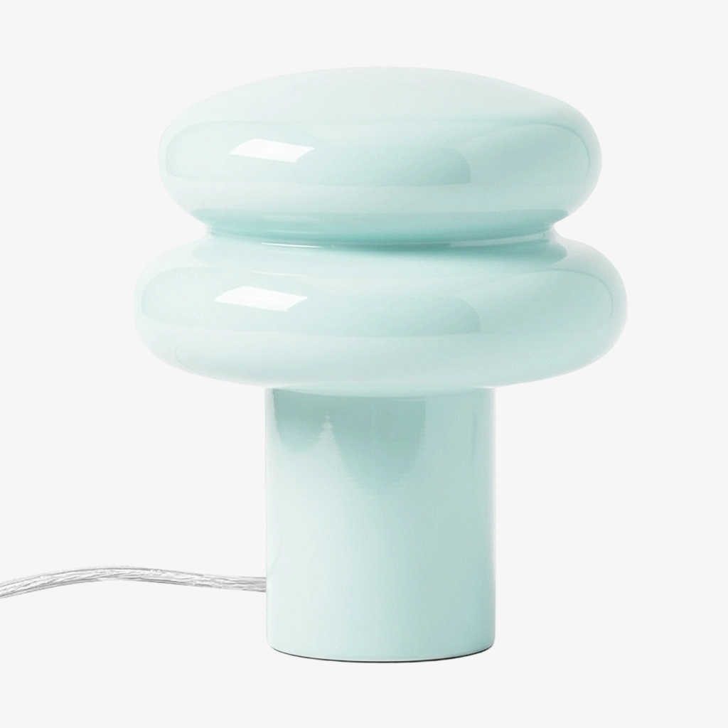 Lichtblauwe opaalglazen lamp