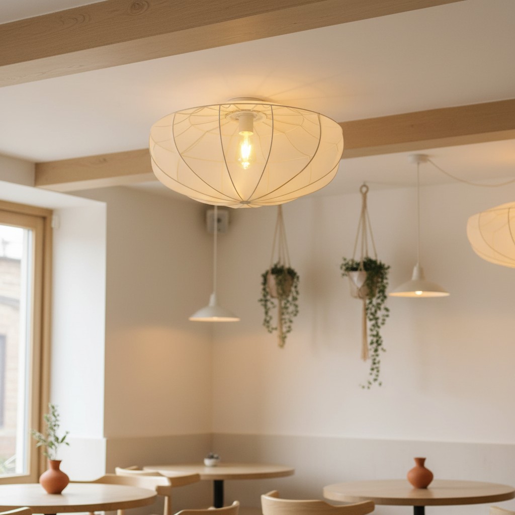 Lumifil plafondlamp boven een gezellige eethoek