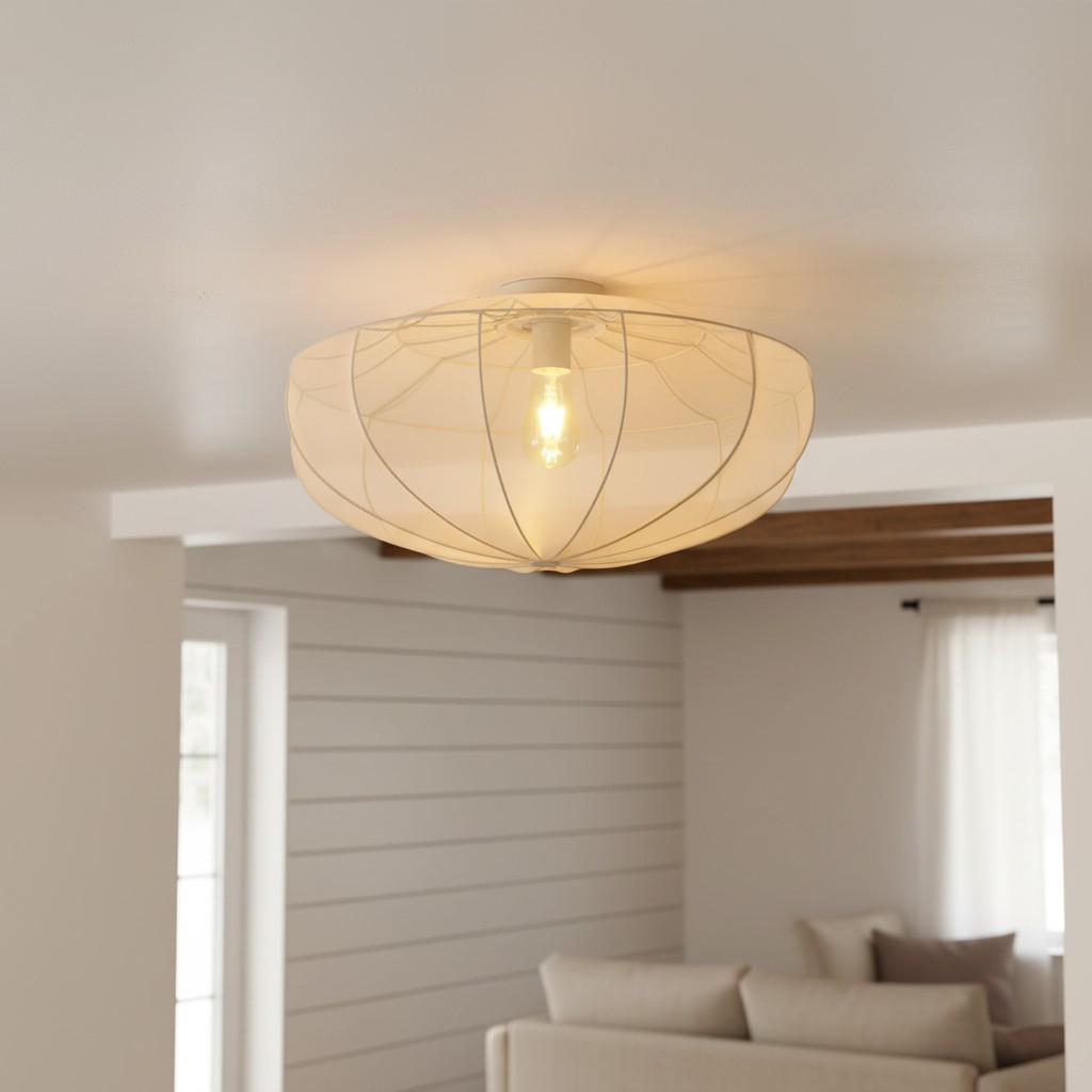 Lumifil plafondlamp in een woonkamer