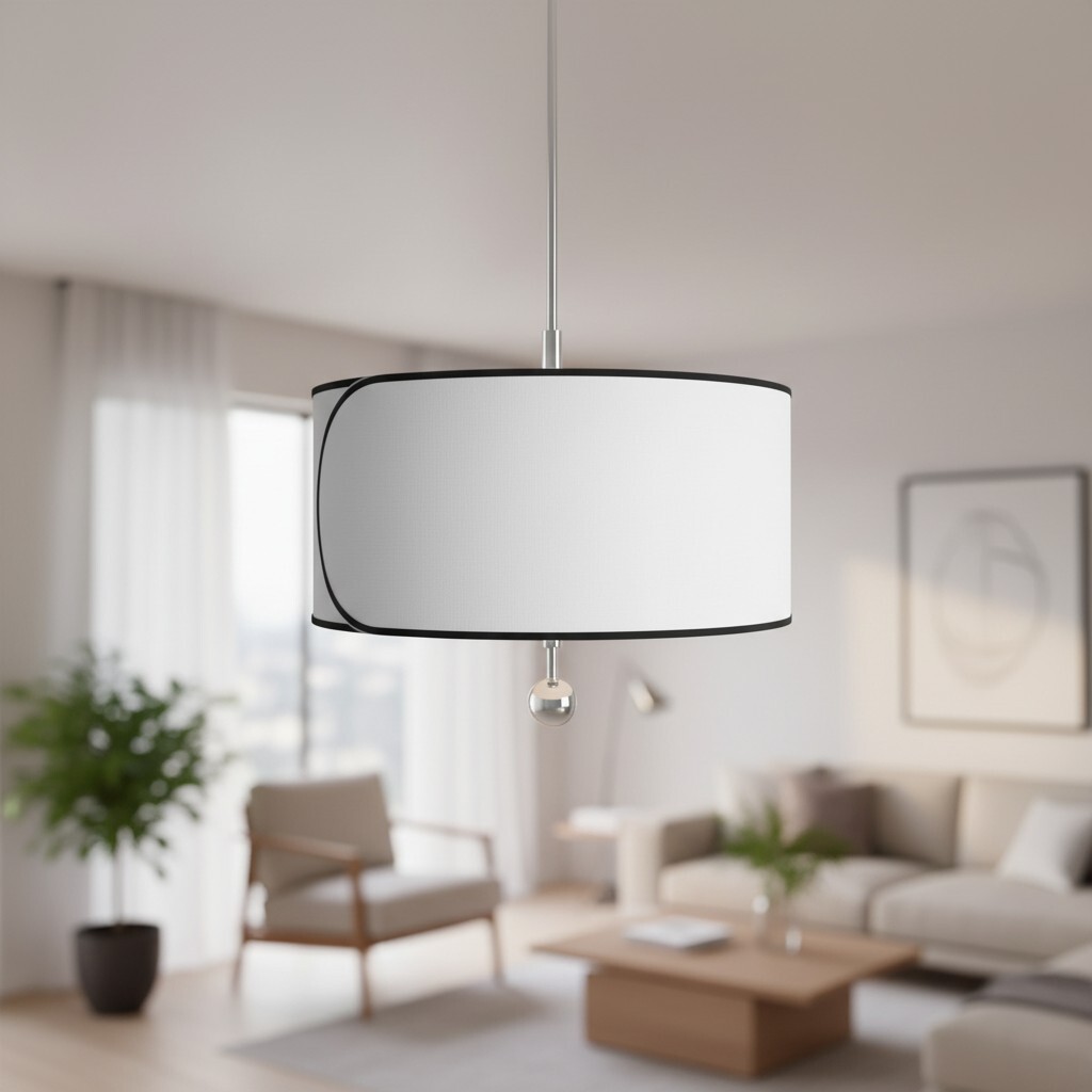 Roven Drum hanglamp in een lichte woonkamer