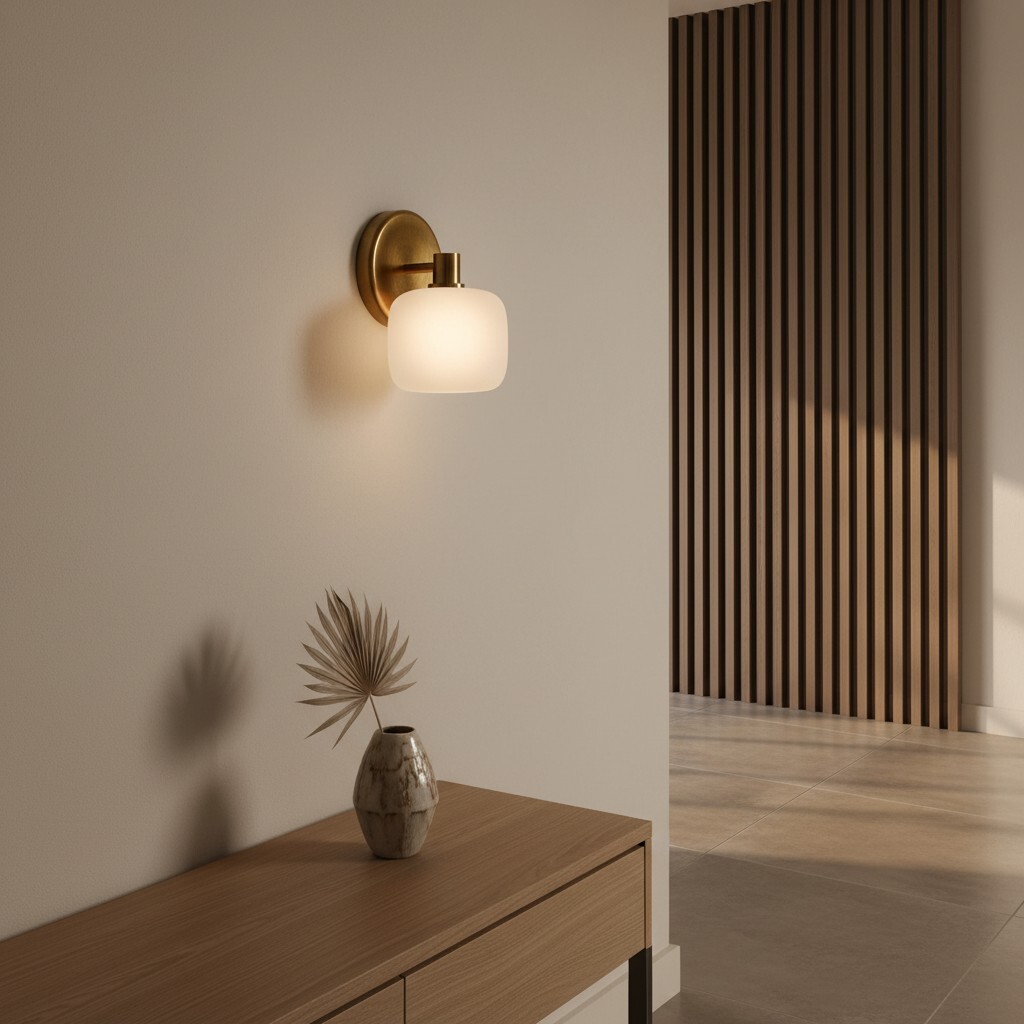Lirra wandlamp in een moderne hal