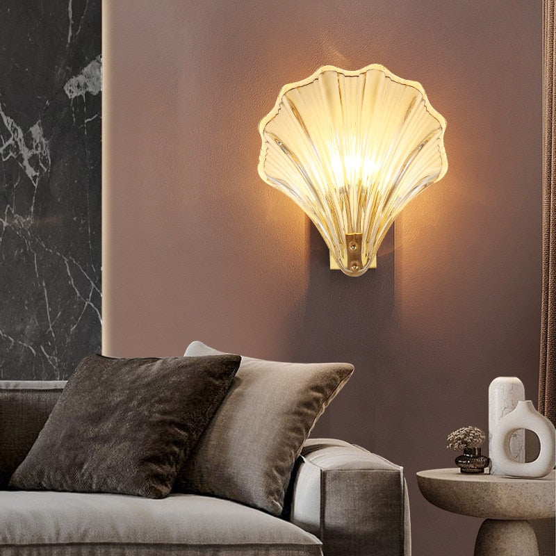 Oceanic Glass Shell Wall Light