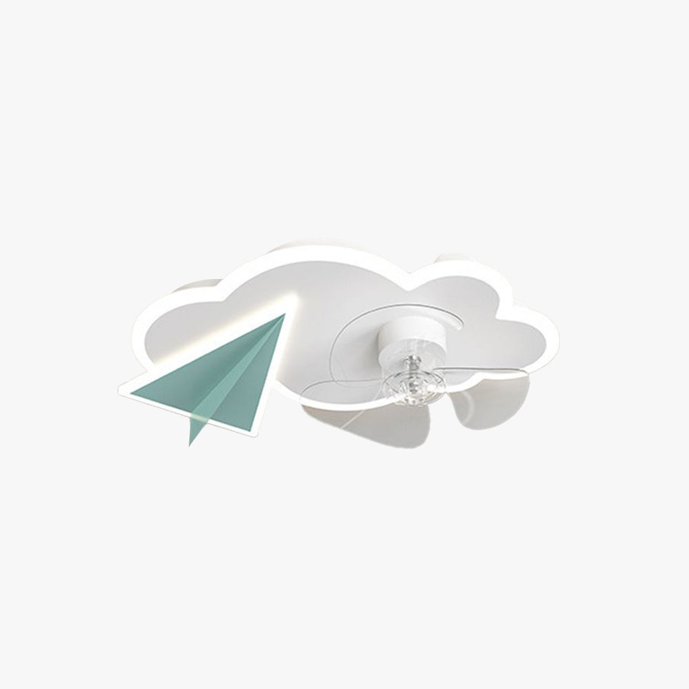 Minori Cloud & Plane Ceiling Fan With Light 2 Colors L 20.8''/22.8