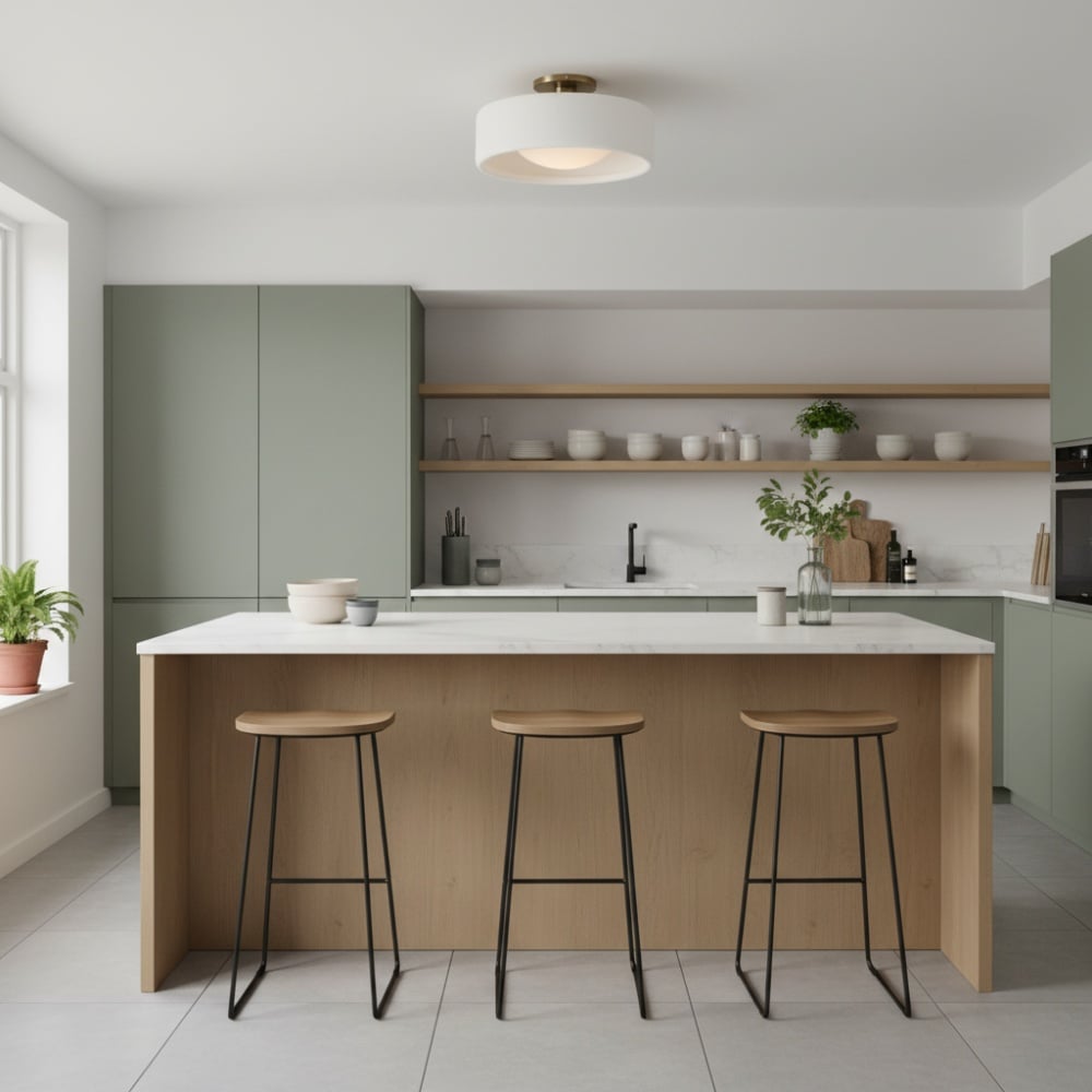 Cerova Ivory Porseleinen Plafondlamp – Scandinavische Design Sfeerverlichting voor de Woonkamer