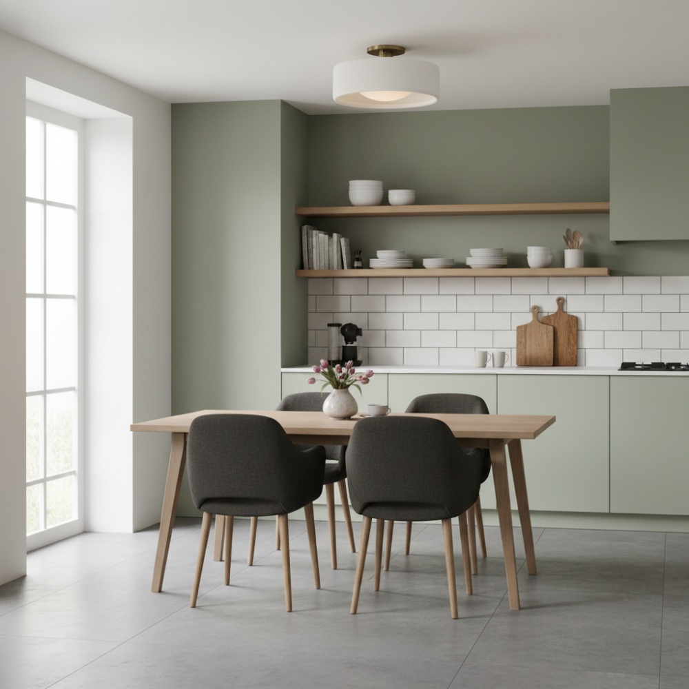 Cerova Ivory Porseleinen Plafondlamp – Scandinavische Design Sfeerverlichting voor de Woonkamer