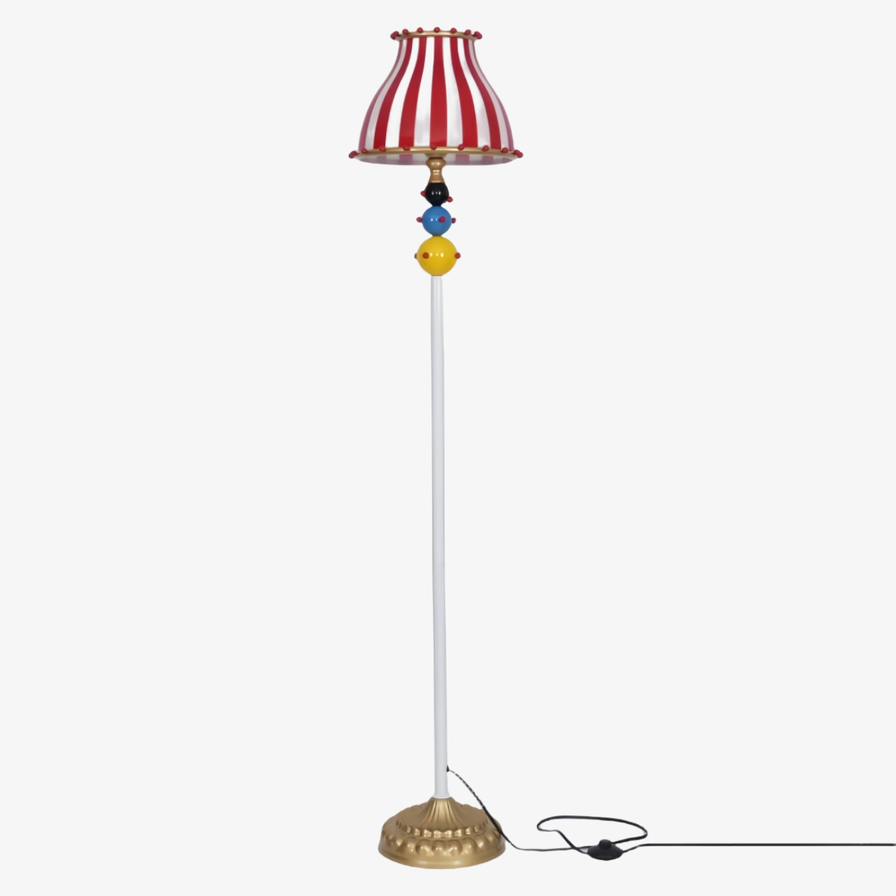 Lampadaire Tissu Abat-jour Verre Orange – 100 Cm – E27 – Design Moderne – Pour Salon/chambre – Neuf