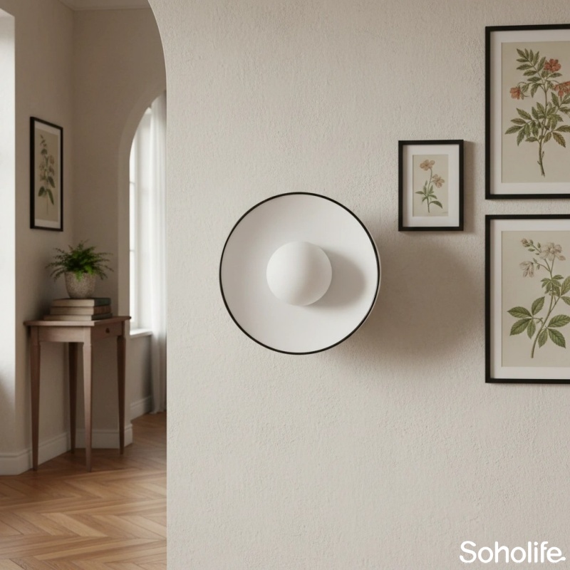 Kalo wall and ceiling light front-facing installation