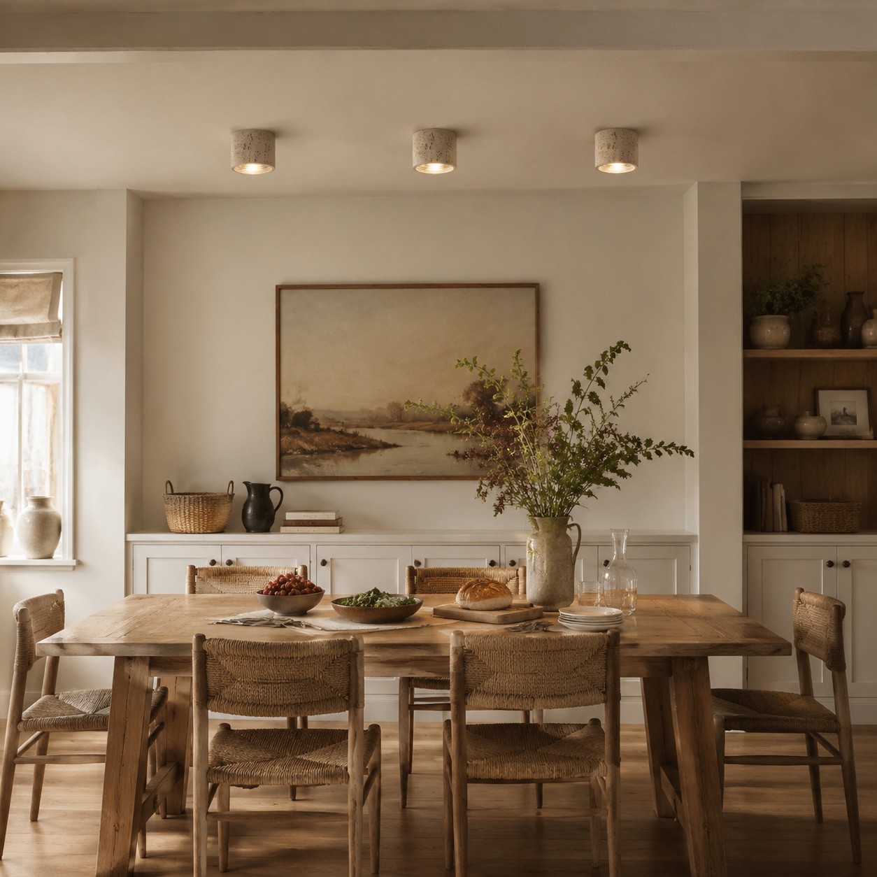 Plafondlampen in een interieur