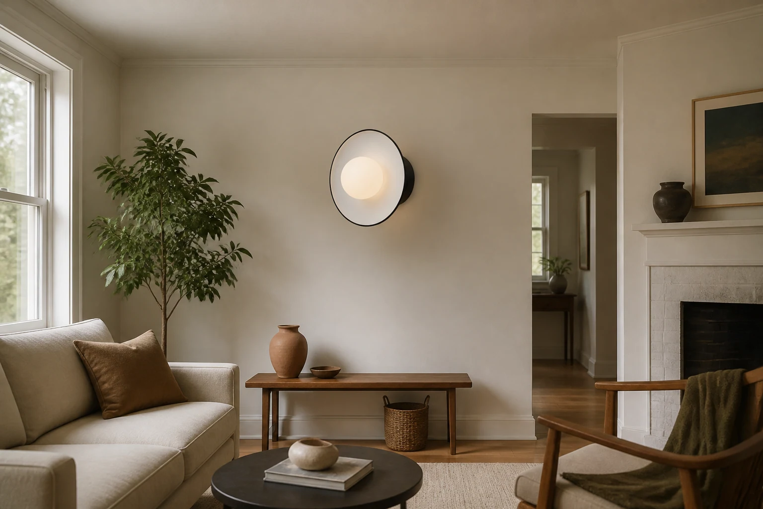 Kalo wall and ceiling light in a supplemental lifestyle scene