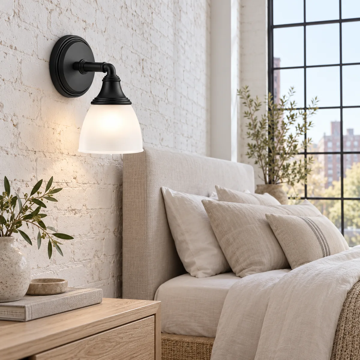 Studio Wall Light with Bell Shades