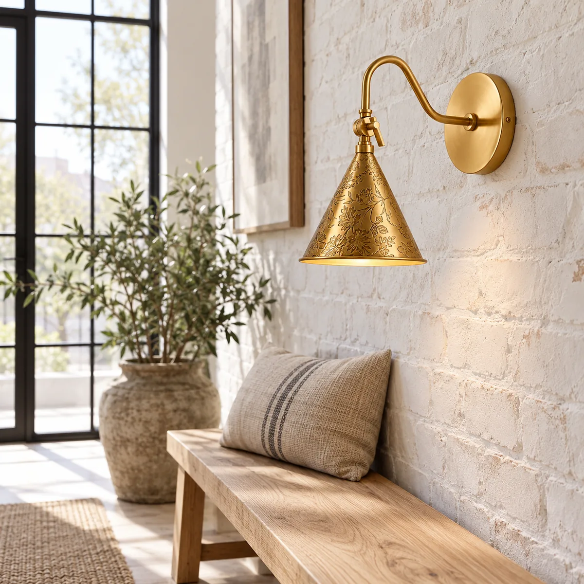 Studio Sconce Shaped by an Etched Cone