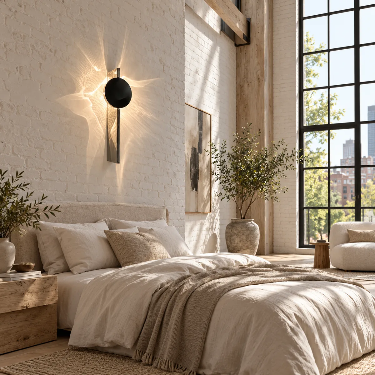 Studio Wall Light with a Ripple Beam