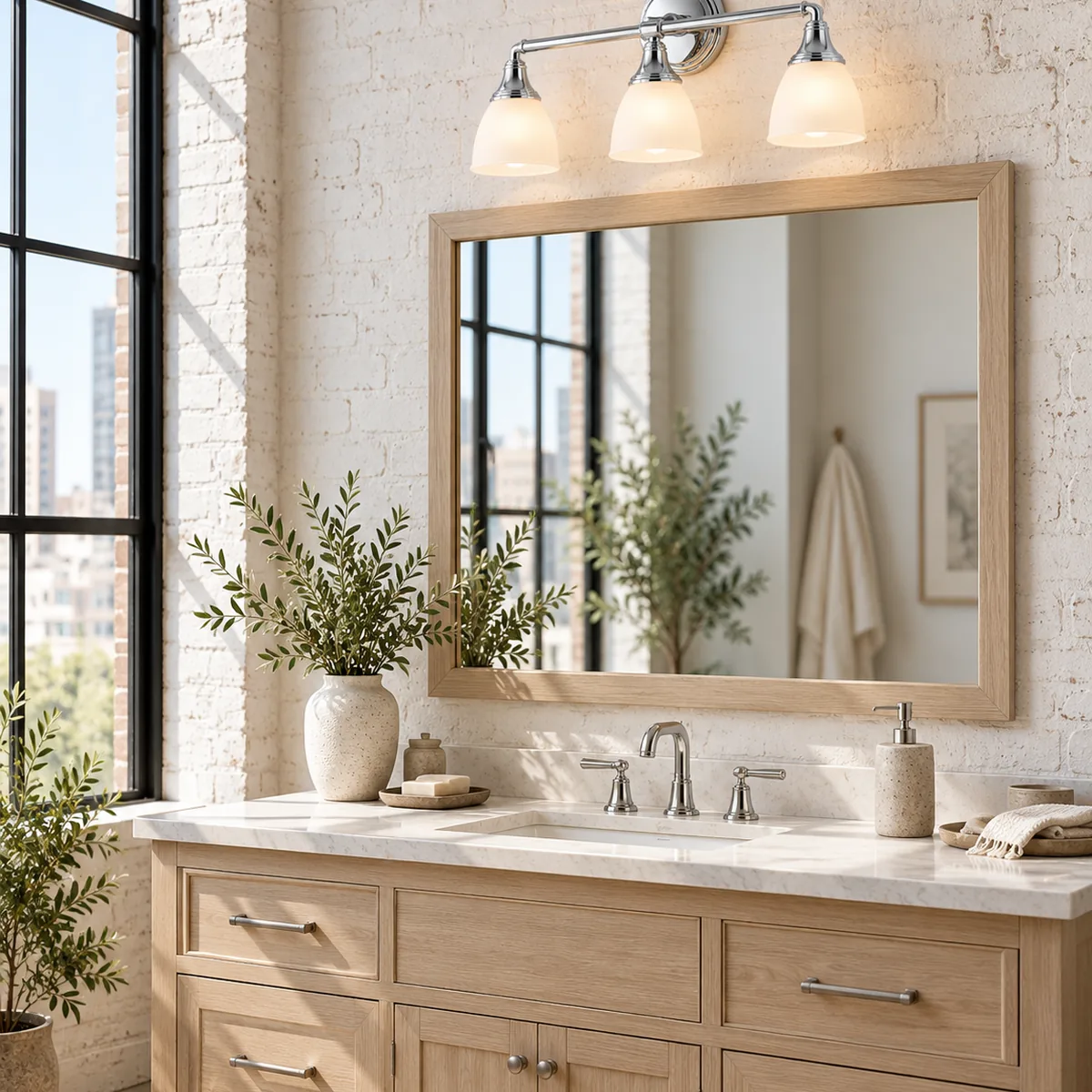 Studio Wall Light with Bell Shades