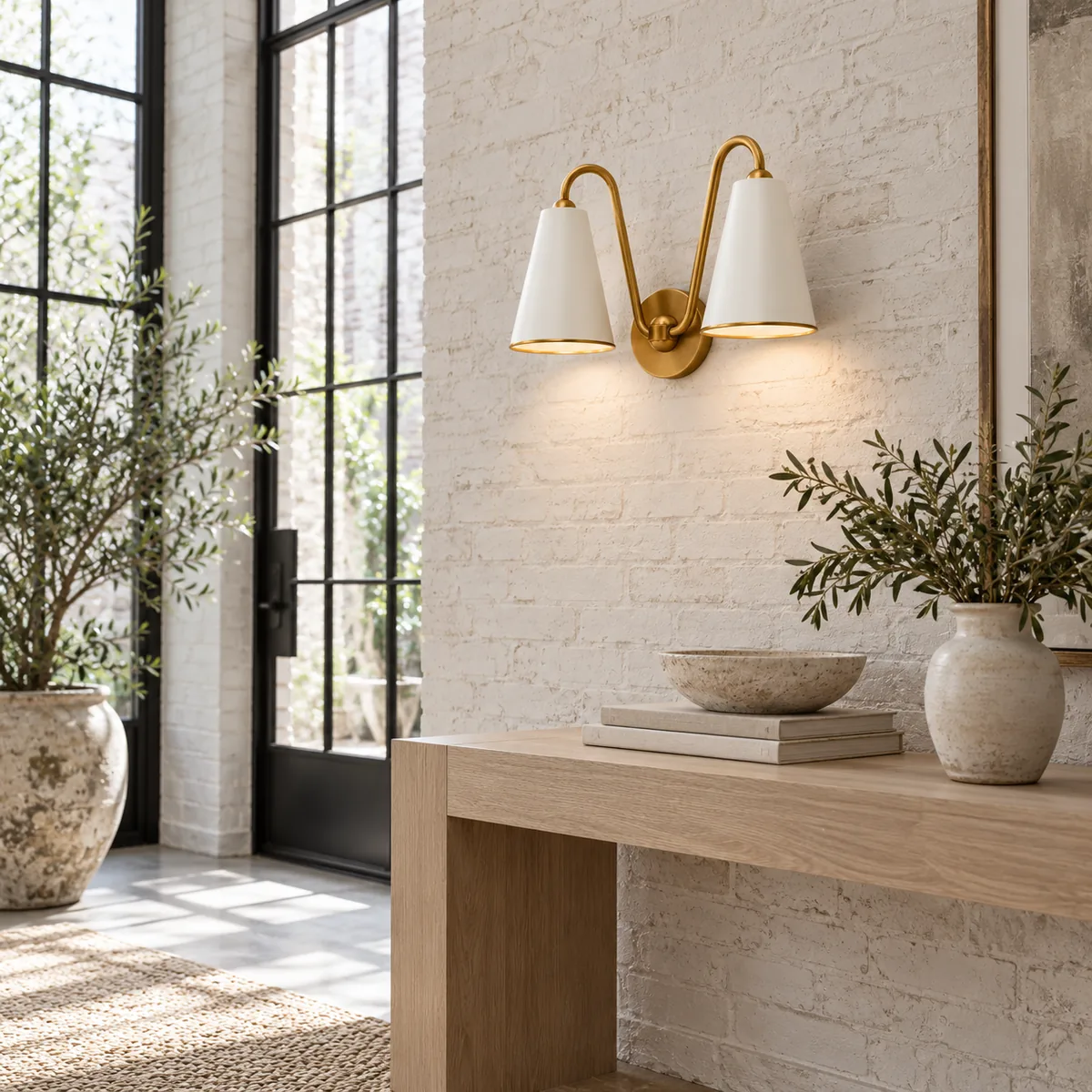 Studio Sconce with a Double Cone