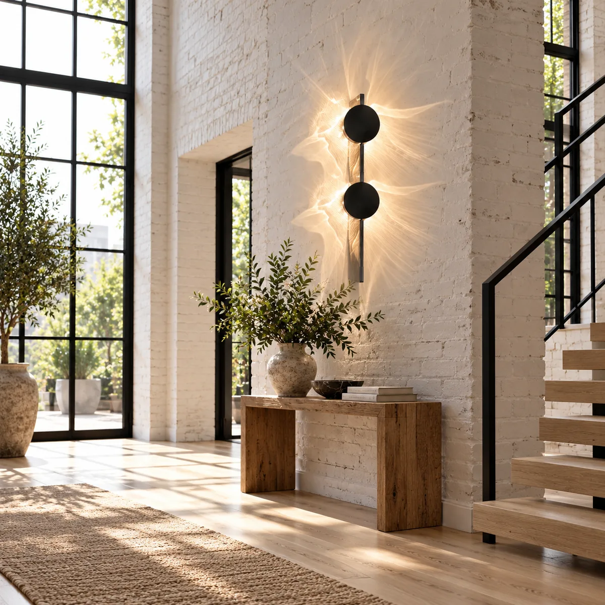 Studio Wall Light with a Ripple Beam