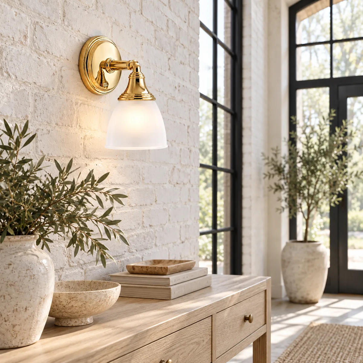 Studio Wall Light with Bell Shades