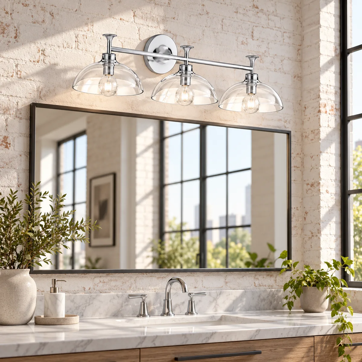 Studio Vanity Bar in Clear Glass