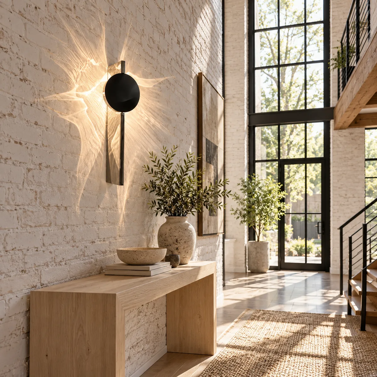Studio Wall Light with a Ripple Beam