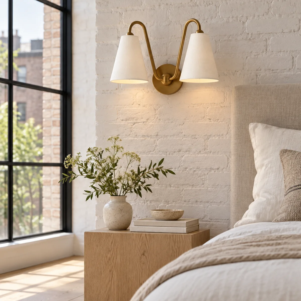 Studio Sconce with a Double Cone