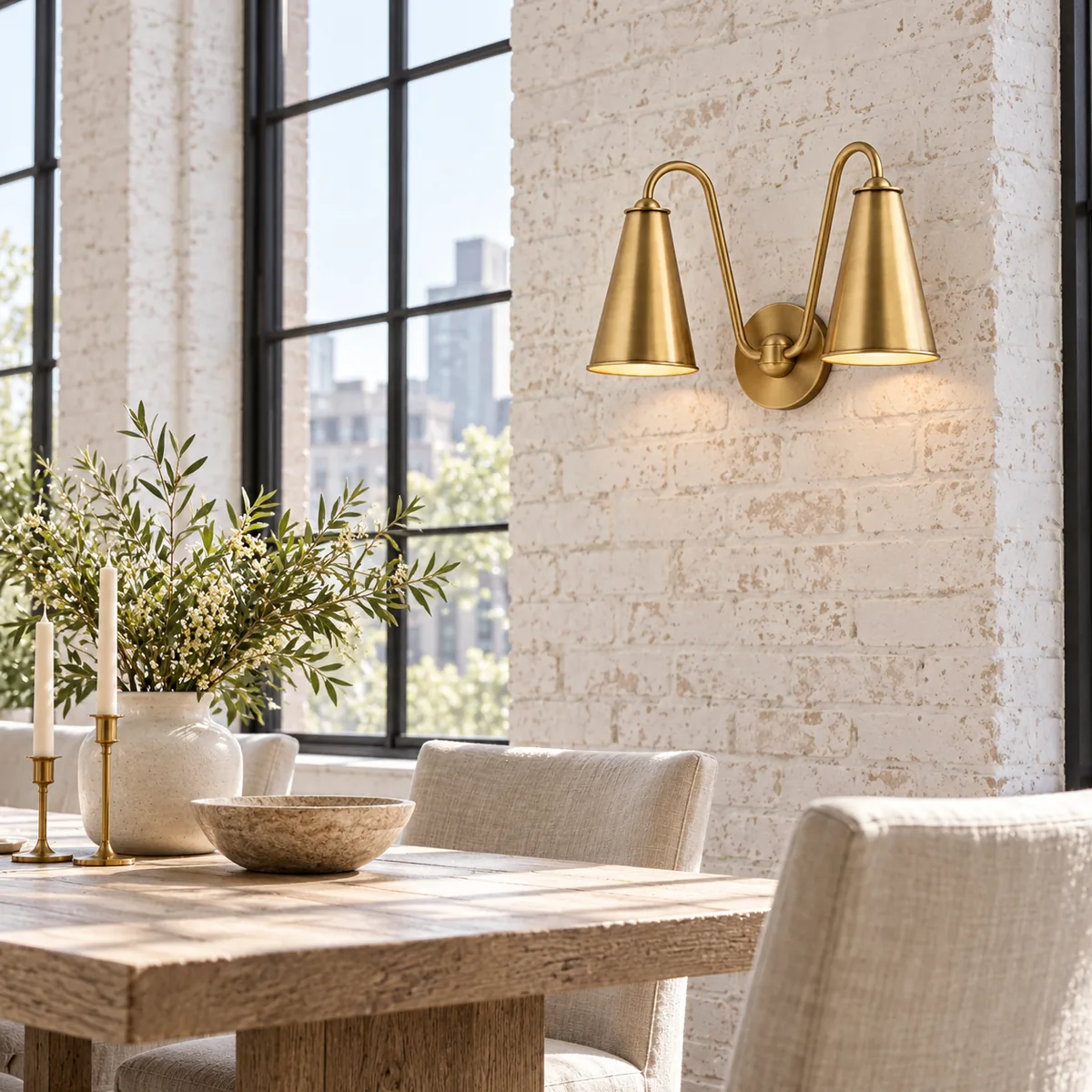 Studio Sconce with a Double Cone