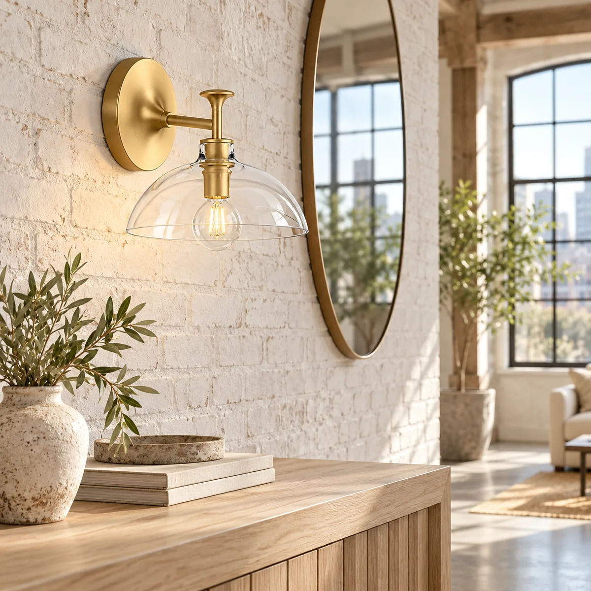 Studio Vanity Bar in Clear Glass